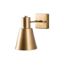 Opviq Lámpara de pared dorada con tapa de cristal